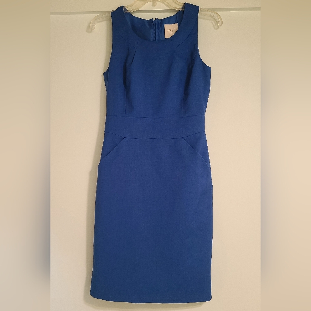 J. Crew Royal Blue Midi Dress